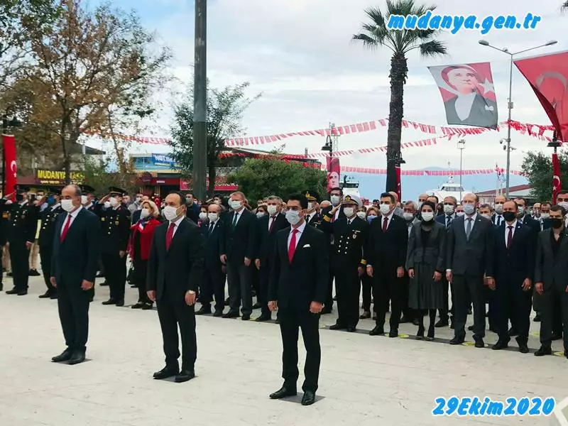 29 Ekim 2020 Mudanya Cumhuriyet Bayram Kutlama Tören. Kaymakam Faik Oktay Sözer