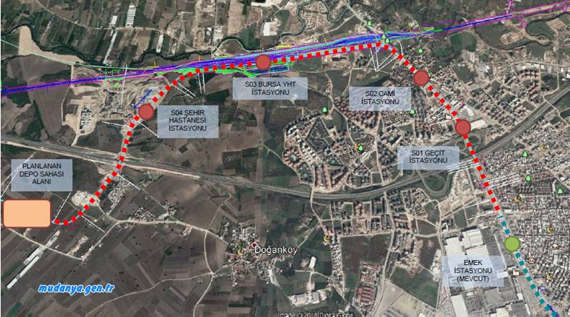 BURSARAY EMEK İSTASYONU BURSA SEHİR HASTANESİ HATTINI ULAŞTIRMA BAKANLIĞI YAPACAK