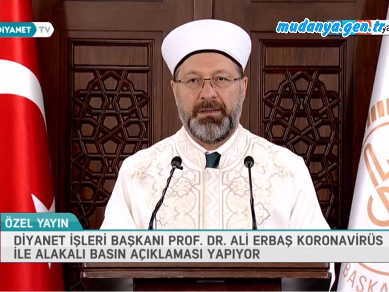 Ali ERBAŞ Açıkladı. Camilerde cemaatle namaza ara verildi.