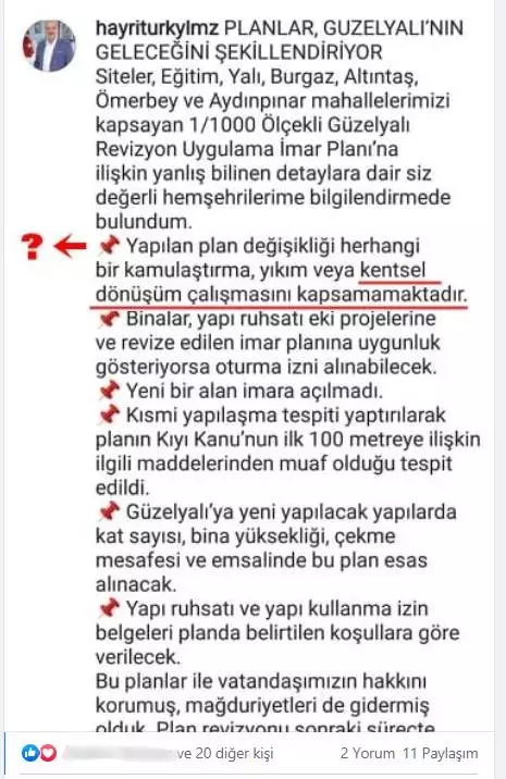 Bülent ERDEN'den Hayri TÜRKYILMAZ'a Kentsel Dönüşüm Tepkisi