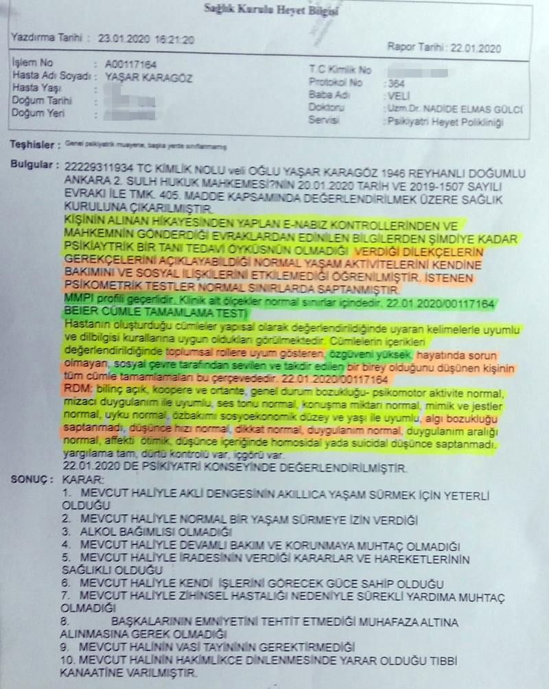 Barışın ve Kardeşliğin Başkenti sloganını dilinden düşürmeyen Mudanya Belediye Başkanı Hayri Türkyılmaz, Mütareke Müze Evi çevresinin aslına uygun korunması, Kentsel SİT alanı koruma amaçlı uygulama imar planı konularında verdiği dilekçeler sonucunda yargısal süreçlerde kendisini bunaltan Emekli Tümgeneral Yaşar Karagöz hakkında mahkemeye başvurarak akli dengesinin yerinde olmadığı iddiasıyla kısıtlama kararı istemişti.
