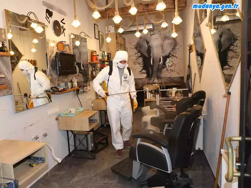 Mudanya’da Kuaför Ve Berberlere Ücretsiz Dezenfekte