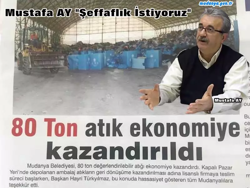 Mustafa AY " Mudanya Belediyesi Başkanı Hayri Türkyılmaz'a Şok Sorular