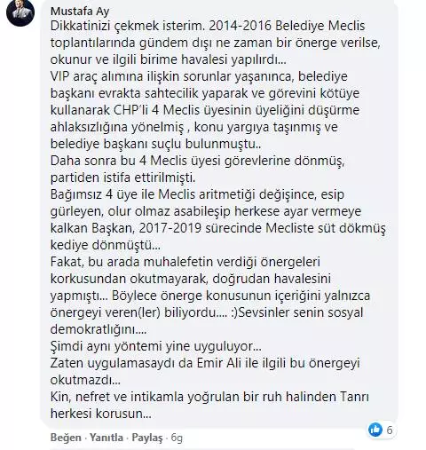 Mustafa Ay sevsinler senin demokratlığını