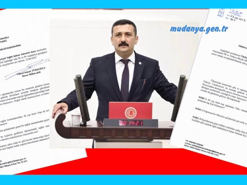 İYİ Parti Bursa Milletvekili Selçuk Türkoğlu, TBMM’ye 2 yeni soru önergesi daha verdi. Bunların birinde, “60 yaş üzeri kaç sığınmacının Türk vatandaşı yapıldığını ve bunlar arasında 65’ini dolduran kaç kişi bulunduğunu” sorgularken; diğerinde, bu kapsamda olanların sağlık hizmetlerinden aldıkları payla ilgili rakamsal veriler istedi.