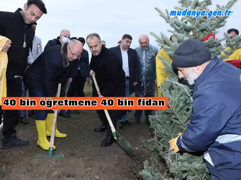 40 bin öğretmene 40 bin fidan
