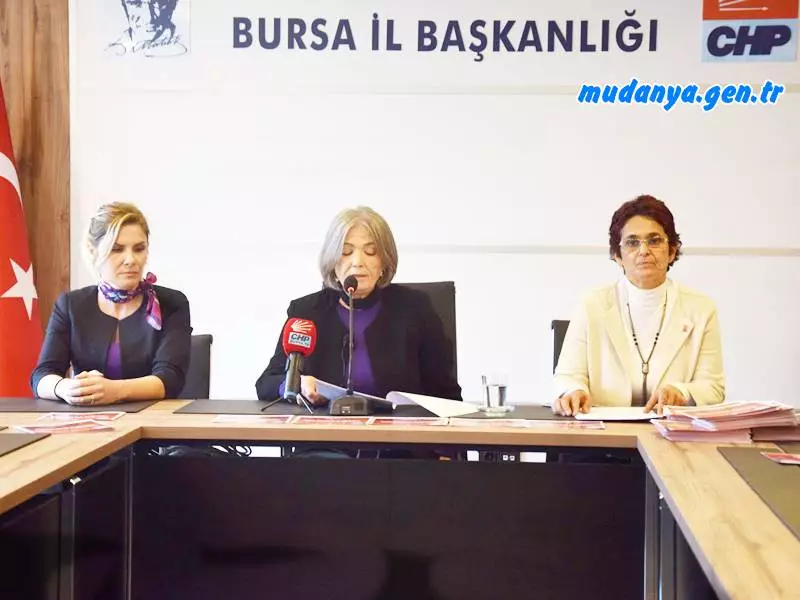 CHP BURSA KADIN KOLLARI  "İSTANBUL SÖZLEŞMESİNDEN VAZGEÇMİYORUZ"