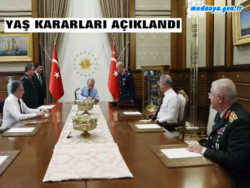 Cumhurbaşkanı ERDOĞAN Yüksek Askeri Şûra Kararlarını İmzaladı.