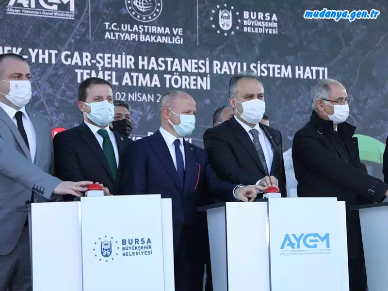 Emek - Şehir Hastanesi BursaRAY hattının temeli atıldı