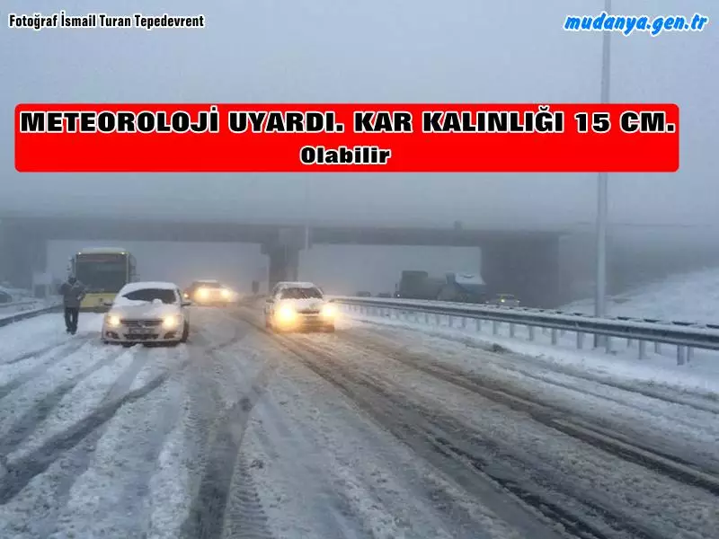 Meteoroloji Uyardı! Bursa'da Kar Kalınlığı 15 Cm olabilir