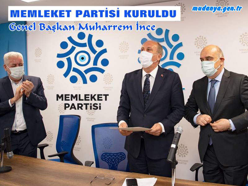 Muharrem İnce Memleket Partisini Resmen Kurdu.