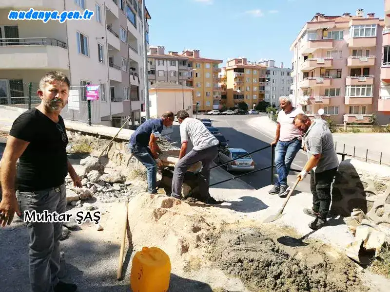 Mudanya Şükrü Çavuş Mahalle Muhtarı Şeref Şaş'ın mahalle sakinlerinin taleplerini resmi yazışmalarla yerel yönetimlere iletmesi mahalleye hizmet olarak geri dönüyor. Su Deposu caddesinde Mudanya Belediyesi asfalt yamalama, duvar onarım çalışması mahalle sakinlerini memnun etti.