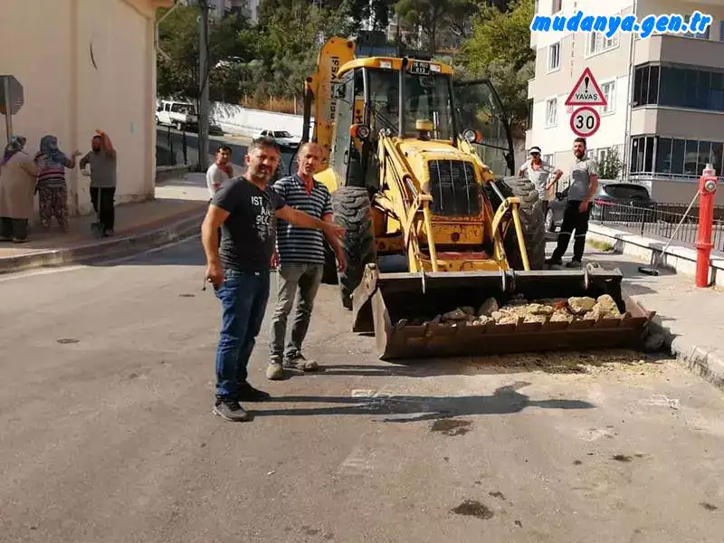 Mudanya Su Deposu Caddesi asfalt onarım çalışmalarına refakat eden Şükrü Çavuş Mahalle Muhtar Şeref Şaş yaşanan pandemi döneminde mahalle sakinlerinin istek ve şikayetlerini resmi dilekçelerle yerel yönetim ve ilgili makamlara ilettiğini belirtti