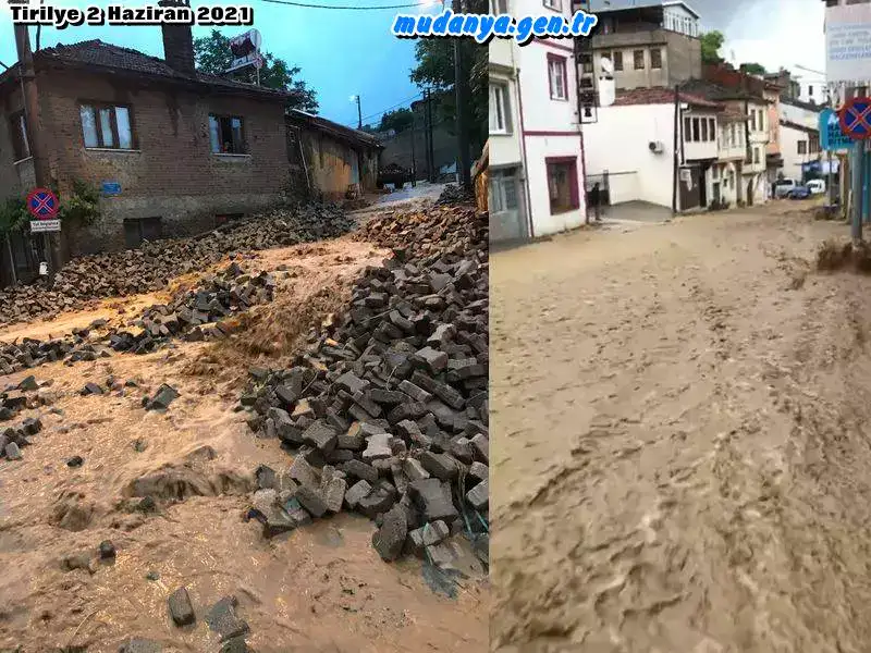 TİRİLYE SAĞANAK YAĞIŞA TESLİM OLDU. GEÇMİŞ OLSUN TİRİLYE