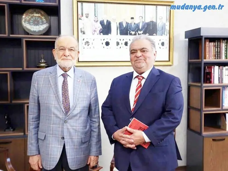 Tek Parti Genel Başkanı Ahmet Özal, Saadet Partisi Genel Başkanı Temel Karamollaoğlu'nu ziyaret etti.