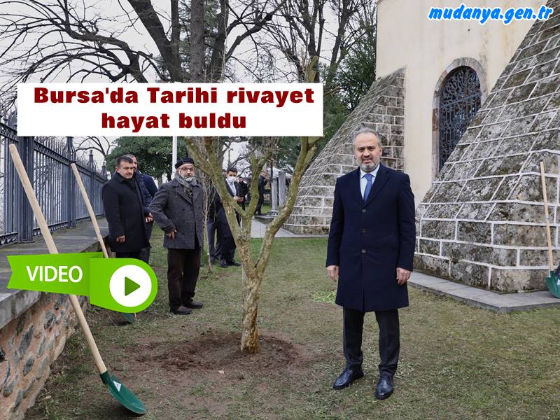 Osmanlı'nın savaş meydanında şehit olan tek padişahı Sultan 1. Murat'ın Bursa'daki türbesinin önüne nar ağacı dikildi. BURSA