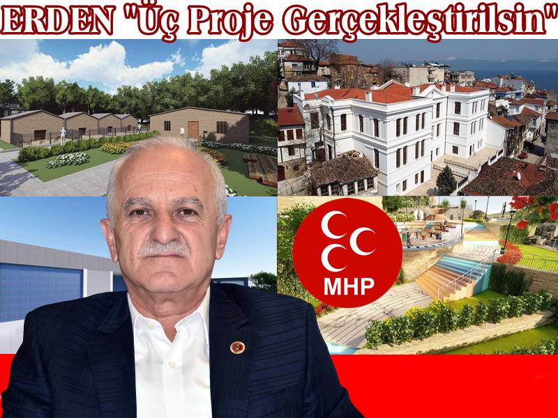 Mudanya Belediye Meclisi MHP Grup Sözcüsü Bülent Erden Belediye Başkanı Hayri Türkyılmaz'a seslenerek seçimlere kalan 17 Ay'da üç önemli projeyi birlik ve beraberlik içinde Mudanyalılar için gerçekleştirelim çağrısında bulundu. Önemli projeleri gündeme tek tek taşıyan Belediye Meclis Üyesi ve MHP Grup Sözcüsü Erden gerekçelerinide ayrıntılı olarak vurguladı.