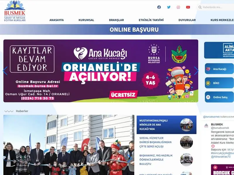 BUSMEK’te online başvurulara yoğun ilgi