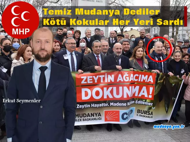 Milliyetçi Hareket Partisi (MHP) Mudanya İlçe Başkanı Erkut Seymenler yazılı basın açıklamasında Cumhuriyet Halk Partisi (CHP) ve Hayri Türkyılmaz Belediyeciliğinin Mudanya’nın temel sorunu olduğunu öne sürerek "Mudanya’da ne yaptığını bilmeyen ve kaos üreten bir CHP Belediyeciliği var." satırlarına yer verdi.  