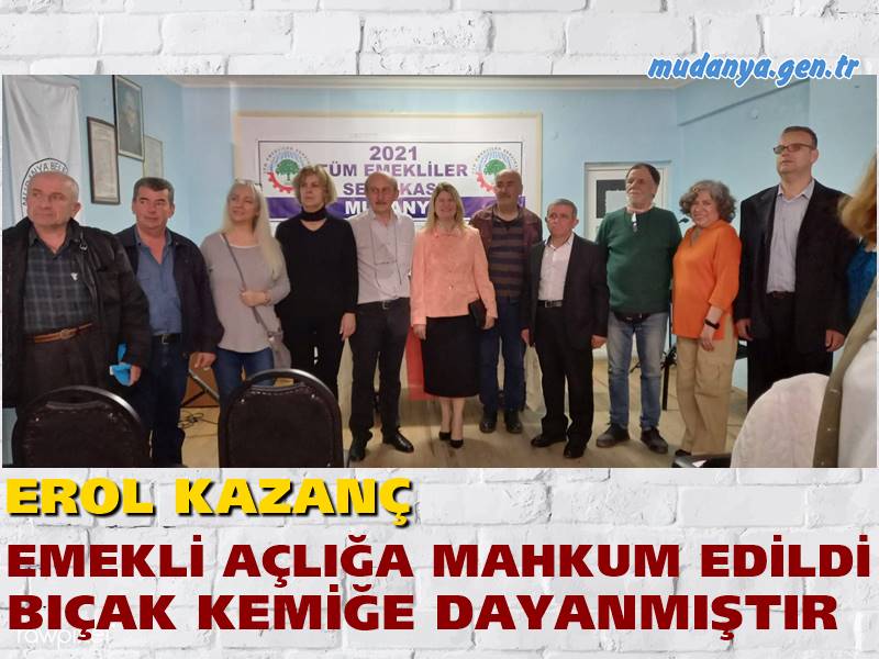 2021 Tüm Emekli-Sen adı altında yeniden örgütlenen Emekli Sendikası'nın Mudanya Şubesi ilk olağan genel kurulunu Emniyet Müdürlüğü karşısındaki Mudanya Belediyesi Toplantı Salonu’nda gerçekleştirdi Gerçekleşen Genel Kurul’da kurucu başkan Erol Kazanç ve yönetimi seçimle iş başına geldi.