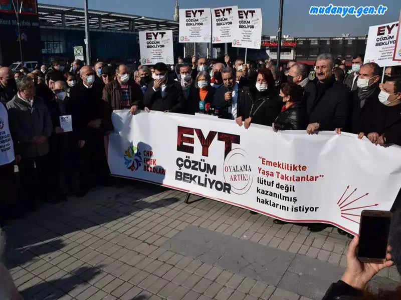 CHP, Emeklilikte Yaşa Takılanlar için 81 il’de meydanlara çıktı