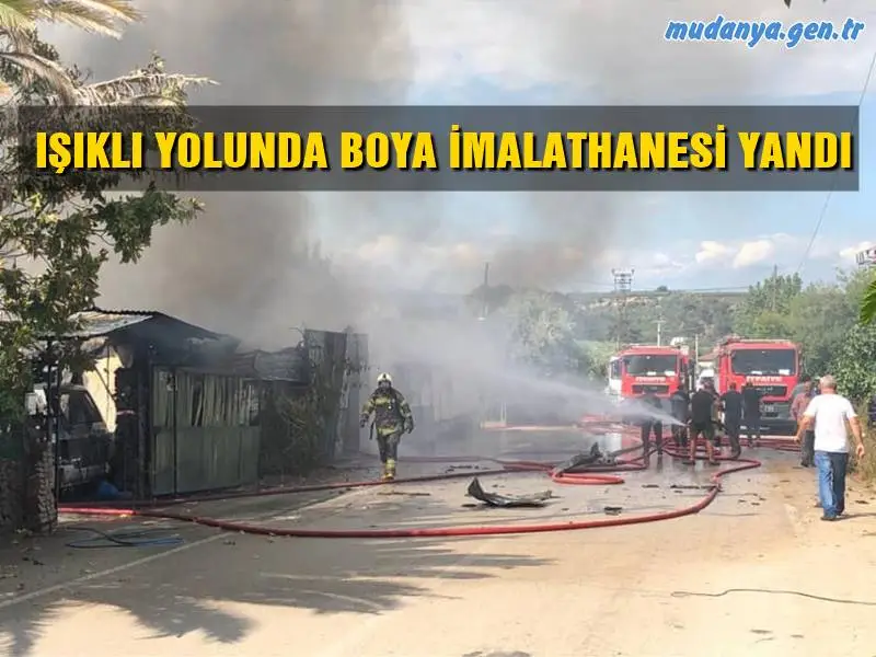 Mudanya'nın ışıklı kırsal Mahalle yolu üzerinde faaliyet gösteren boya imalathanesinde bugün öğlen saatlerinde çıkan yangın İtfaiye ekipleri ve vatandaşların çabalarıyla etrafa sıçramadan kontrol altına alınarak söndürüldü.