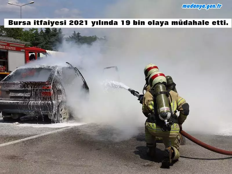 Bursa itfaiyesi 2021 yılında 19 bin olaya müdahale etti.