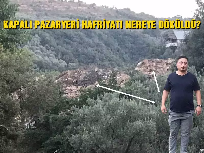 Belediye Başkanı Hayri Türkyılmaz'ın bugün (01 Eylül 2022) günü yaptığı ve "Sorumlular hakkında suç duyurusunda bulunacağım" açıklaması sonrasında Karanlık Dere mevkine yakın yapımı devam eden Mudanya Belediyesi Kapalı Pazaryeri hafriyatının nereye döküldüğüne dikkati çekti.