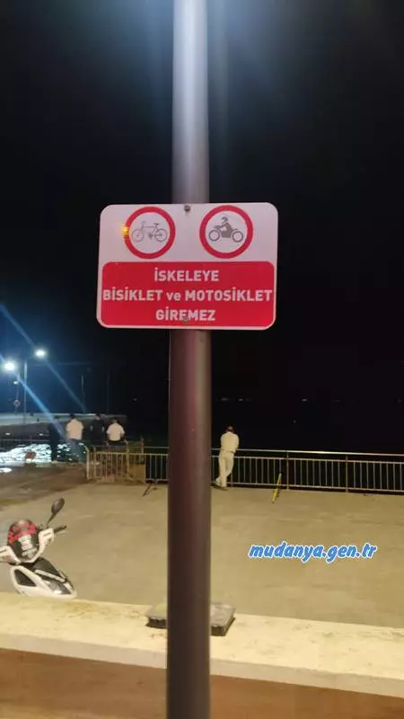 Mudanya Bisiklet Yoluna Motosiklet Giremez