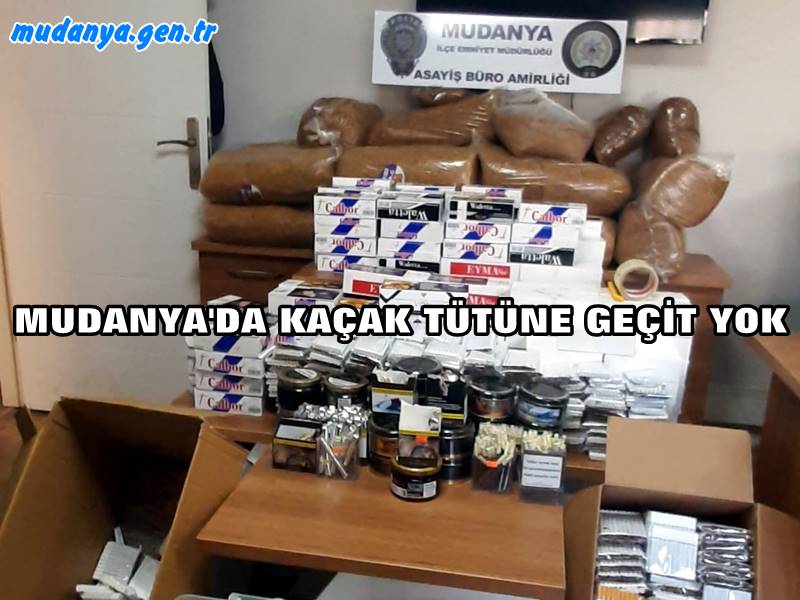 Mudanya'da Yüksek Miktarda Kaçak Tütün Yakalandı