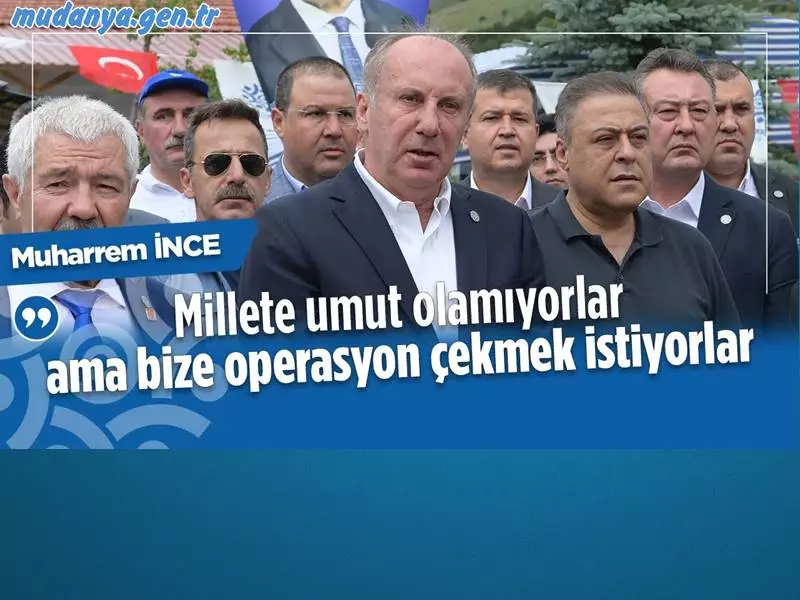 Muharrem İnce, “Bu iktidardan millete umut yoktur, çözüm yoktur! Ama bu muhalefetten de yoktur. Libya’ya tezkere konusunda anlaşamayanlar hangi konuda anlaşacak. Ama memlekete 20 yıldır umut olamamış muhalefet partilerinden bazıları, Memleket Partisi’ne operasyon çekmekte çok mahirler. Millete umut olamıyorlar ama bize operasyon çekmek istiyorlar” dedi.