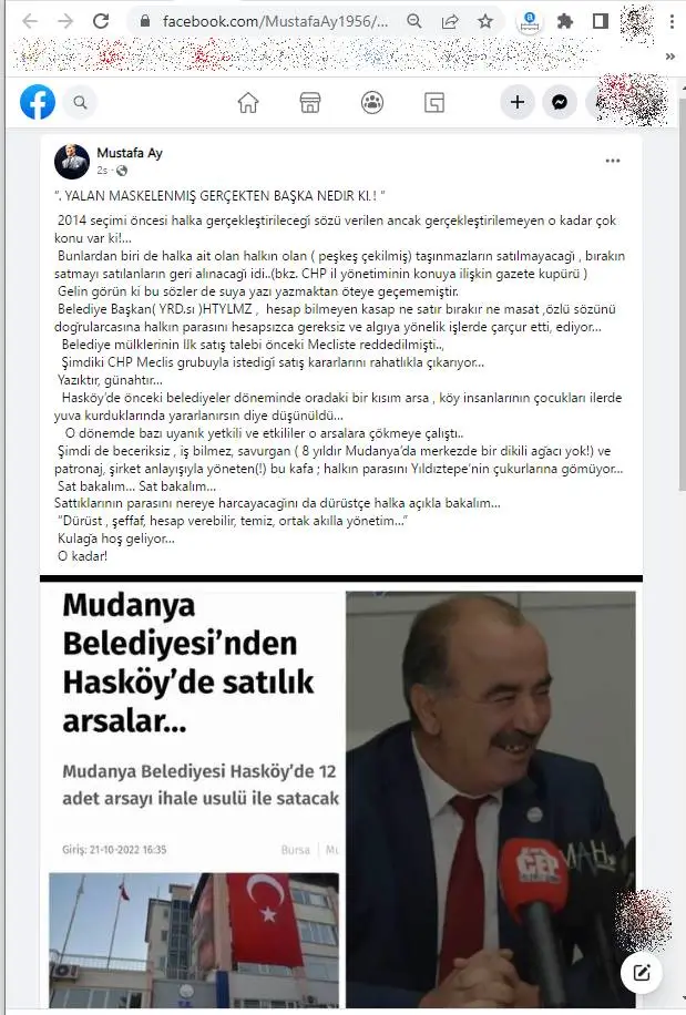 MUSTAFA AY SOSYAL MEDYA MÜLK SATIŞI PAYLAŞIMI