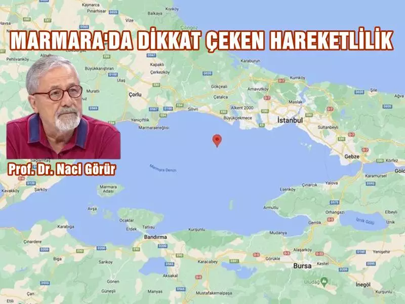 Marmara Denizi'nde gece yarısı 3.1 büyüklüğünde deprem meydana geldi. Deprem hissedilmezken, Jeolog Prof. Dr. Naci Görür, "Küçük ama yeri bakımından önemli" diye uyardı.