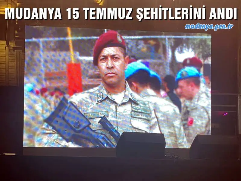 15 Temmuz FETÖ darbe girişiminin 6’ıncı yıl dönümünde Mudanyalılar yine meydanları doldurdu. Mütareke Meydanı’nda düzenlenen törende gerçekleşen konuşmalarda, “Darbe girişimine karşı halkımızın verdiği tepki, şanlı tarihimize yeni kahramanlıklar ekledi. Dünyaya örnek olacak bir destan yazıldı” dendi.
