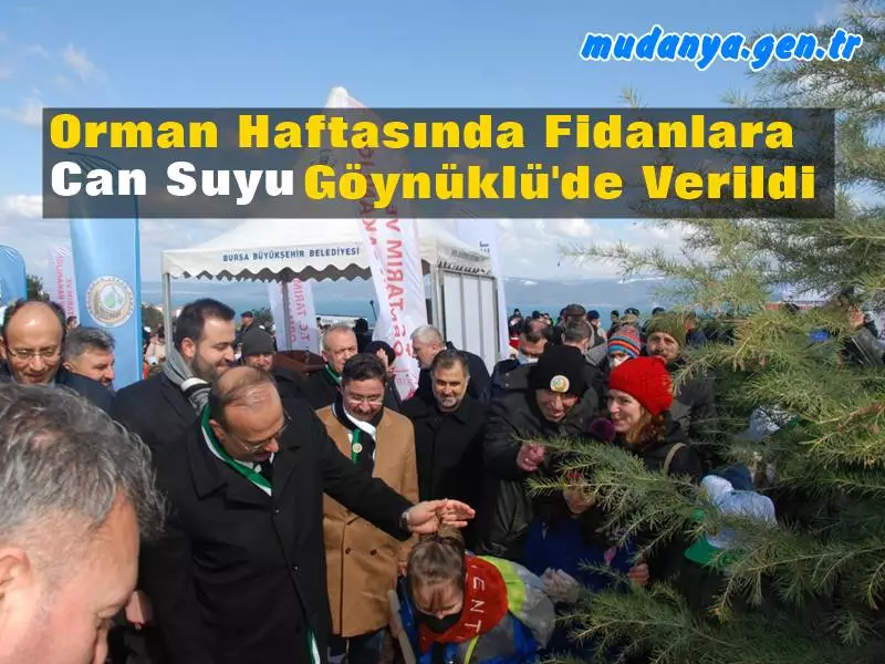Bursa Orman Bölge Müdürlüğü, 21-26 Mart Orman Haftası dolayısıyla Mudanya'nın Göynüklü Mahallesi'nde fidan dikme etkinliği gerçekleştirdi.
