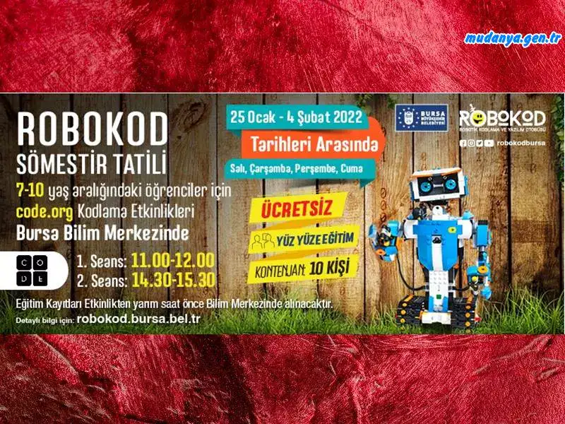 Bursa Büyükşehir Belediyesi, çocukların ‘bilim ve teknolojiyi sevmeleri ve teknolojiyi tüketen değil üreten bireyler haline gelmeleri için’ yarıyıl tatilinde ücretsiz kodlama ve yazılım eğitimi düzenledi.