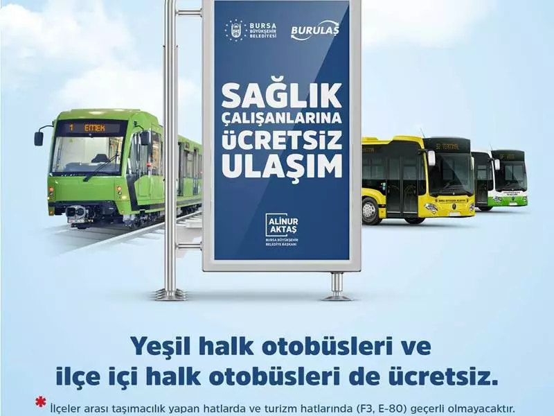 Bursa'da Sağlıkçılara ücretsiz ulaşım 28 Şubat'a kadar uzatıldı