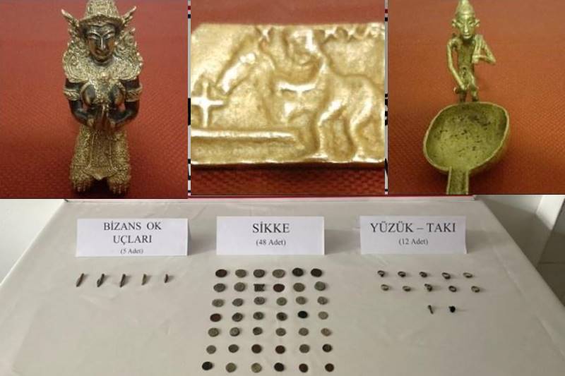 Bursa'nın Osmangazi ve Mudanya ilçelerinde S.Ş., A.B ve F.Ö isimli şahısların ellerinde bulundurdukları tarihi eser niteliği taşıyan objeleri satmak için müşteri aradıkları bilgisi üzerine operasyon düzenlendi.