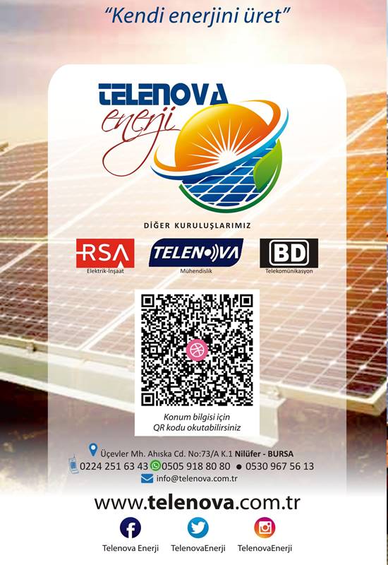 Yenilenebilir Enerji sektörünün önde gelen firması TELENOVA Enerji, Gebze Organize Sanayi bölgesinde bulunan SMART Güneş Teknolojileri'nin üretimini yaptığı Güneş Panellerini projelerinde değerlendirecekleri açıklamasında bulundu.