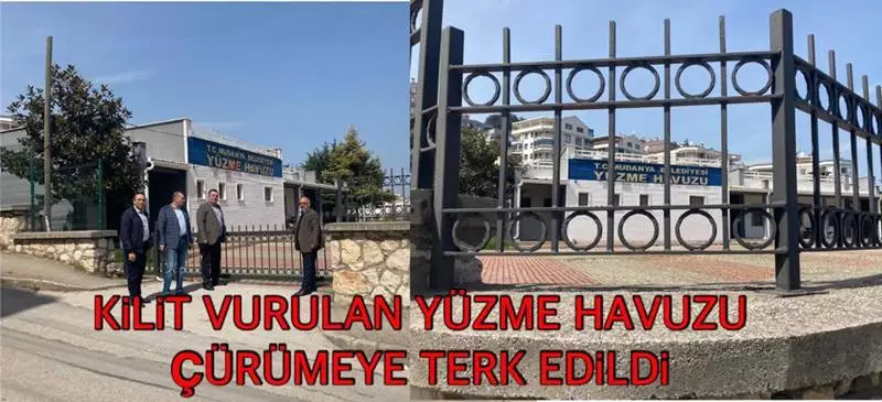 Hüseyin Hatipoğlu Mudanya Yüzme Havuzu Atıl durumda 