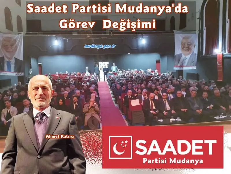 Saadet Partisi Mudanya İlçe Başkanlığı 8. Olağan Kongresini 21 Ocak 2023 günü saat 19.00'da Uğur Mumcu Kültür Merkezi'nde gerçekleştirdi.