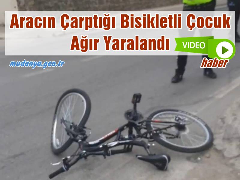 Mudanya Hasanbey Mahallesi Engin Adıyaman Caddesi Sindirella Çocuk Parkı yanındaki Şehit Osman sokakta bisikletiyle giden çocuğa ana arterden sokağa giren araba çarptı. Otomobilin çarpması sonucu yola savrulan ve darbe alan çocuk ağır yaralandı.