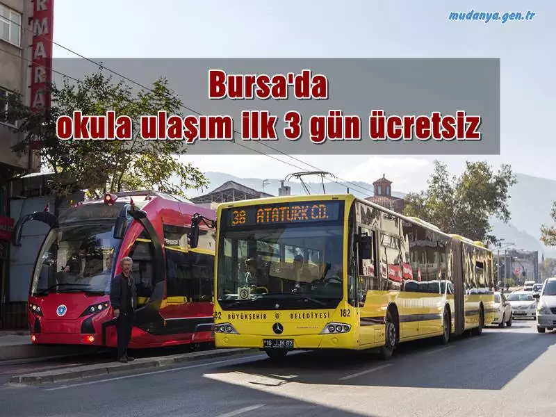 Bursa'da 600 bini aşkın öğrenci için ilk ders zilinin çalmasına sayılı saatler kalırken, Büyükşehir Belediyesi'nden öğrencilere ücretsiz ulaşım jesti geldi. Öğrencilerin okullarına sorunsuz bir şekilde ulaşabilmesi için şehir içi toplu ulaşım 11-12-13 Eylül tarihlerinde ücretsiz olacak.