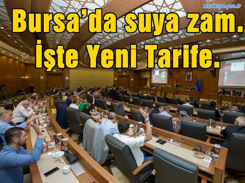 Bursa Büyükşehir Belediyesi eylül ayı meclis toplantısında, 1 Ekim'den itibaren geçerli olmak üzere suya yüzde 19 zam yapıldı.