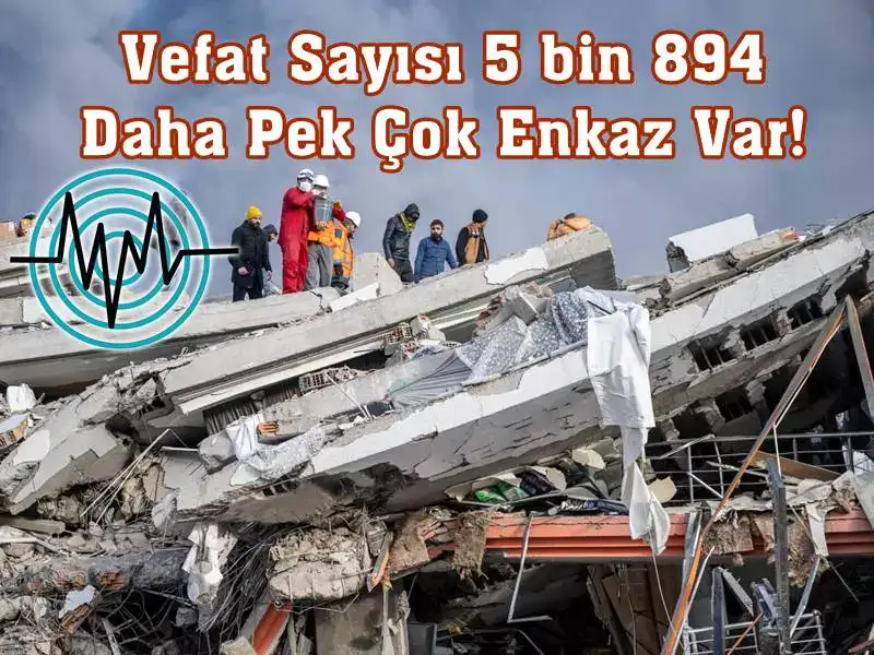Cumhurbaşkanı Yardımcısı Fuat Oktay, Kahramanmaraş merkezli depremlerde 5 bin 894 kişinin vefat ettiğini, 34 bin 810 kişinin yaralandığını açıkladı. 