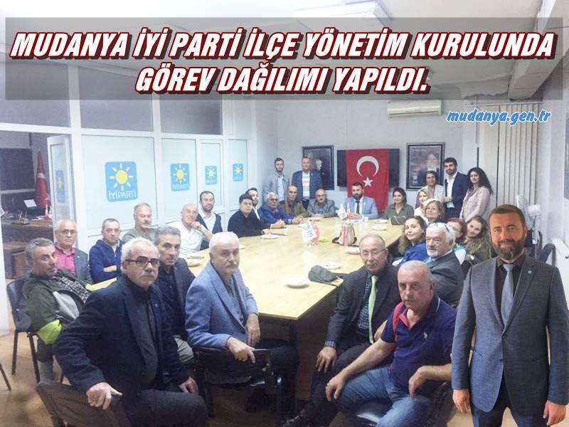 İYİ Parti Mudanya ilçe teşkilatına 20 Ekim 2023 günü Mudanya İYİ Parti İlçe başkanı olarak atanan Ersin Erdönmez, İYİ Parti İlçe Divan Yönetim Kurulunu oluşturdu. Hatırlanacağı üzere üçbuçuk yıldır ilçe başkanlığı görevini yapan Hüseyin Hatipoğlu Belediye Başkan Aday Adaylığını açıklamak için ilçe başkanlığından istifa etmişti.