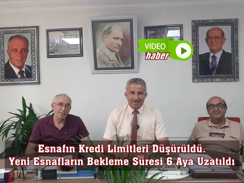 S.S. Mudanya Esnaf ve Sanatkârlar Kredi ve Kefalet Kooperatifi Yönetim Kurulu Başkanı Tahammül İLHAN  esnafın kullanmakta olduğu kredi çekme limitlerinin yeni ekonomik tedbirler kapsamında bazı nace kodlarında faaliyet gösteren esnaflar için düşürüldüğünü açıkladı. 