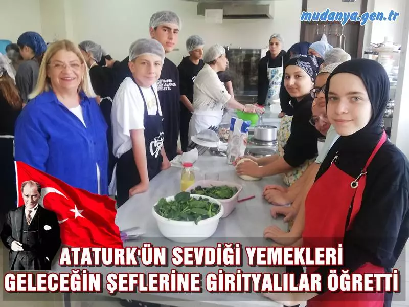 Bursa Nilüfer Havva Aslanoba Turizm ve Meslek Lisesi Yitecek ve İçecek bölümü öğrencileri, GİRİTYALILAR (Mudanya Giritliler ve Yanyalılar Kültür ve Dayanışma Derneği) Başkan ve üyelerinin katkılarıyla Girit ve Atatürk'ün sevdiği yemekleri uygulamalı olarak öğrendiler. GİRİTYALILAR Dernek Başkanı Zehranur Biricik kültürel miras ve kültürel kimlik vurgusuyla GİRİT KÜLTÜR EVİ talebini yineledi.