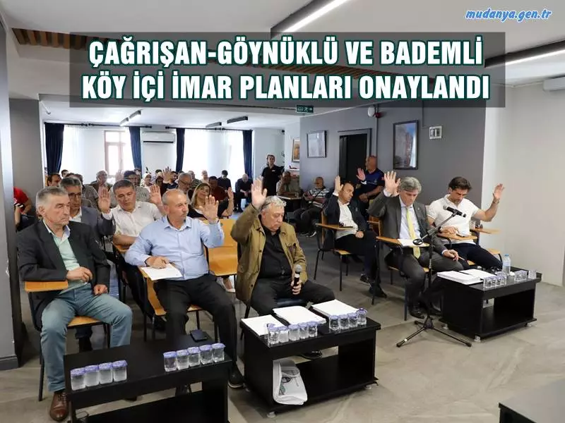 Çağrışan-Göynüklü 1/1000 Ölçekli Revizyon Uygulama İmar Planı ile Kırsal Yerleşme Alanı İçerisinde Kalan Alana İlişkin 1/1000 Ölçekli Mudanya İlçesi Bademli Bölgesi Uygulama İmar Planı haziran ayı belediye meclis toplantısında kabul edilerek Büyükşehir Belediyesi'ne gönderildi.