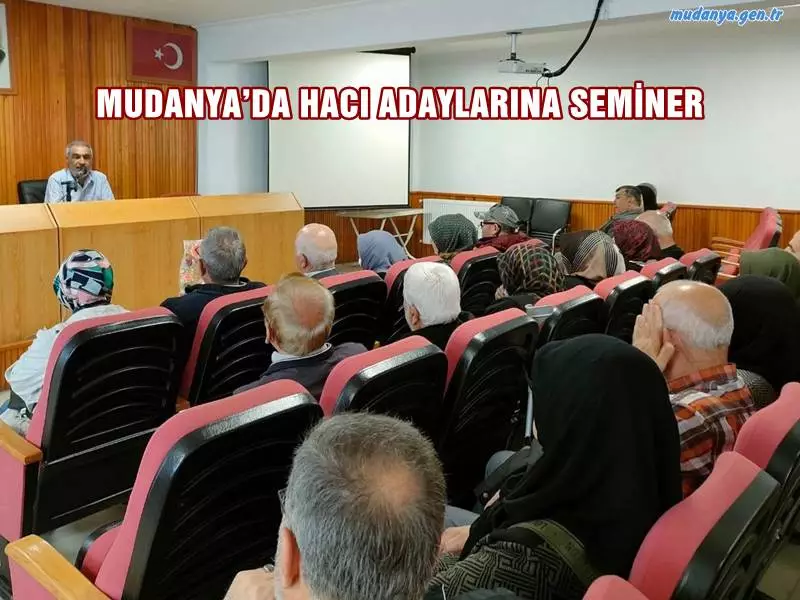 Mudanya’dan 2023 yılında kutsal topraklara gidecek olan hacı adayları için hac semineri yapıldı. Mudanya Müftülüğü toplantı salonunda verilen eğitim seminerine elli sekiz hacı adayı katıldı.